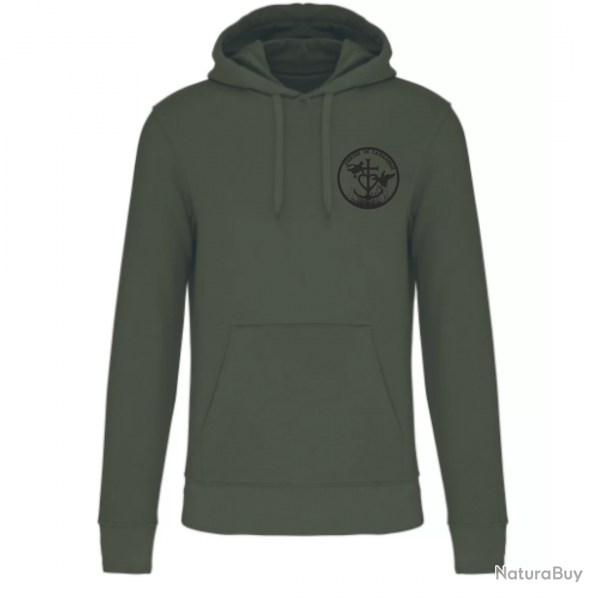 Sweat  capuche de chasse kaki CEC