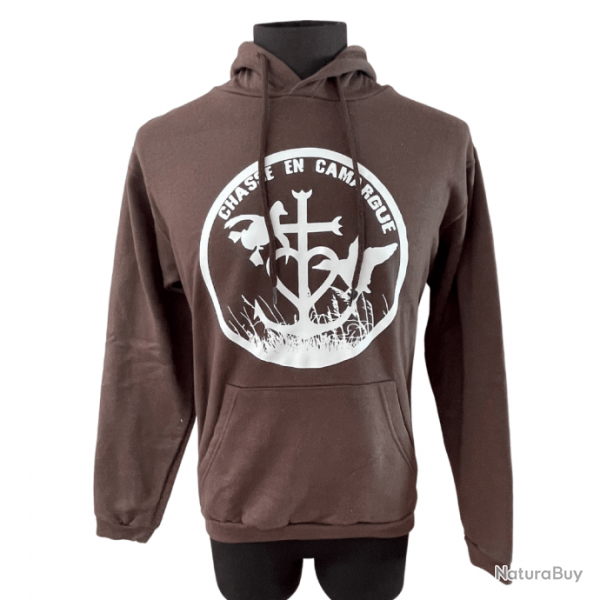 Sweat  capuche de chasse Chasse en Camargue marron