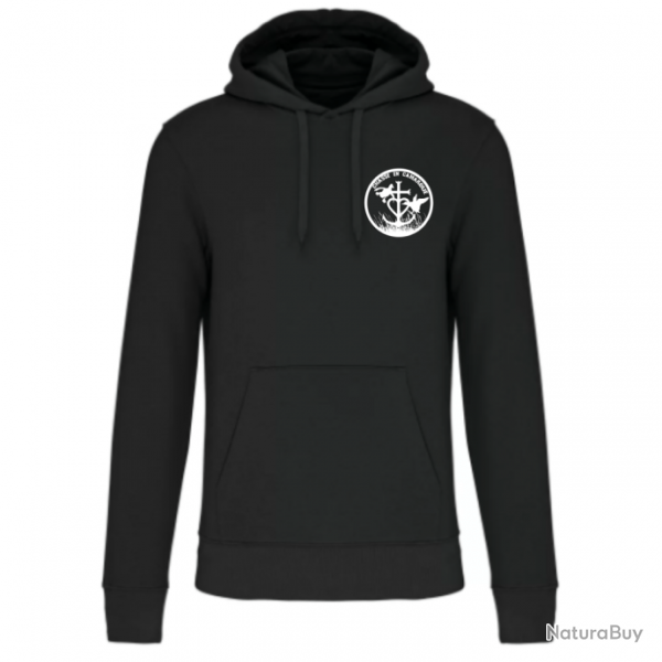 Sweat de chasse  capuche noir CEC