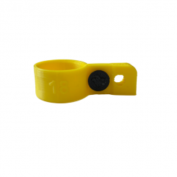 Bague d'attache souple pour appelant Oie Cendrée, Oie des Moissons diamètre 18mm avec fixation Jaune