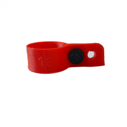 Bague d'attache souple pour appelant Oie Cendrée, Oie des Moissons diamètre 18mm avec fixation Rouge