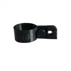 Bague d'attache souple pour appelant Oie Cendrée, Oie des Moissons diamètre 18mm avec fixation Noir