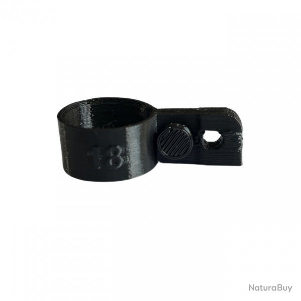 Bague d'attache souple pour appelant Oie Cendre, Oie des Moissons diamtre 18mm avec fixation Noir