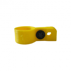 Bague d'attache souple pour appelant Oie Rieuse diamètre 16mm avec fixation Jaune