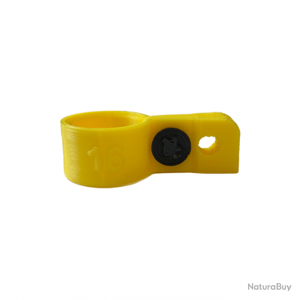 Bague d'attache souple pour appelant Oie Rieuse diamtre 16mm avec fixation Jaune