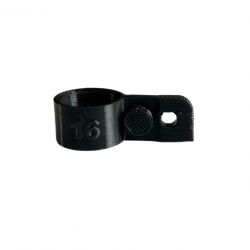 Bague d'attache souple pour appelant Oie Rieuse diamètre 16mm avec fixation Noir