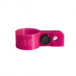 Bague d'attache souple pour appelant Oie Rieuse diamètre 16mm avec fixation Rose