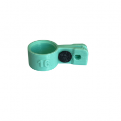 Bague d'attache souple pour appelant Oie Rieuse diamètre 16mm avec fixation Turquoise