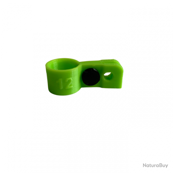 Bague d'attache souple pour appelant canard colvert diamtre 12mm avec fixation Vert