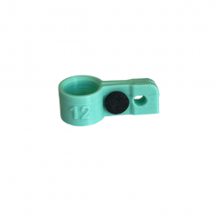 Bague d'attache souple pour appelant canard colvert diamètre 12mm avec fixation Turquoise