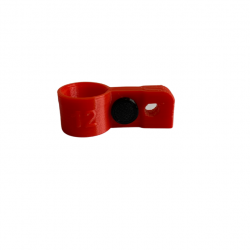 Bague d'attache souple pour appelant canard colvert diamètre 12mm avec fixation Rouge