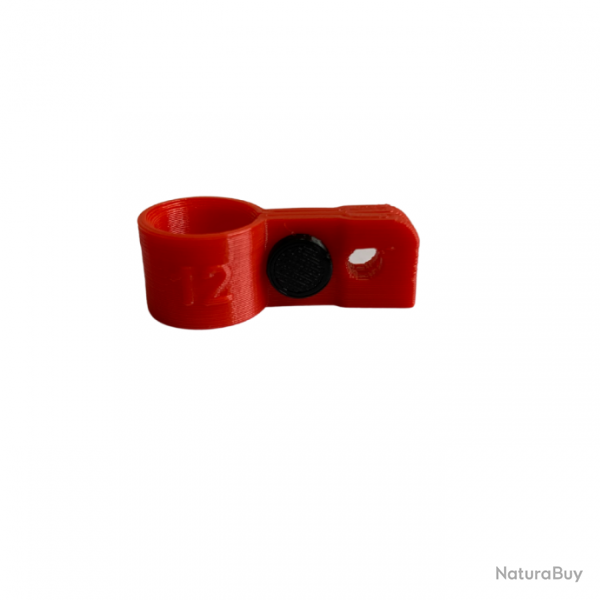 Bague d'attache souple pour appelant canard colvert diamtre 12mm avec fixation Rouge