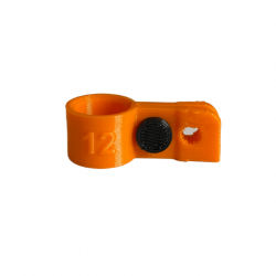 Bague d'attache souple pour appelant canard colvert diamètre 12mm avec fixation Orange