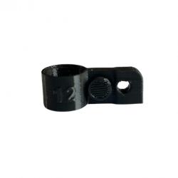 Bague d'attache souple pour appelant canard colvert diamètre 12mm avec fixation Noir