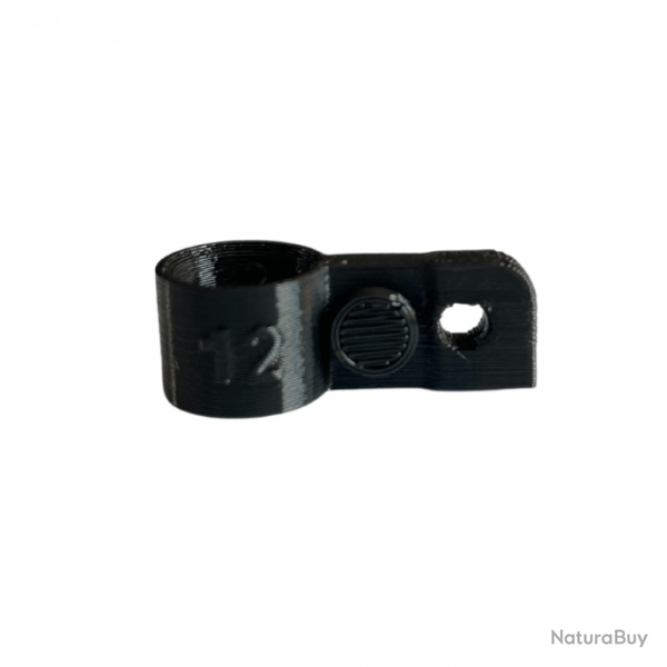 Bague d'attache souple pour appelant canard colvert diamtre 12mm avec fixation Noir