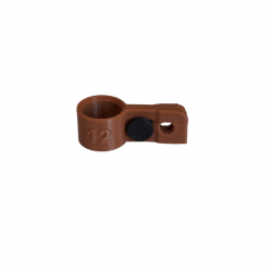 Bague d'attache souple pour appelant canard colvert diamètre 12mm avec fixation Marron