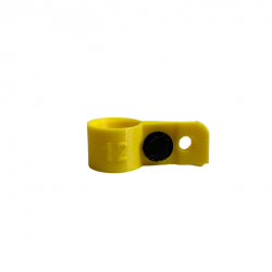 Bague d'attache souple pour appelant canard colvert diamètre 12mm avec fixation Jaune