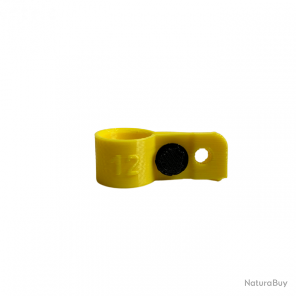 Bague d'attache souple pour appelant canard colvert diamtre 12mm avec fixation Jaune