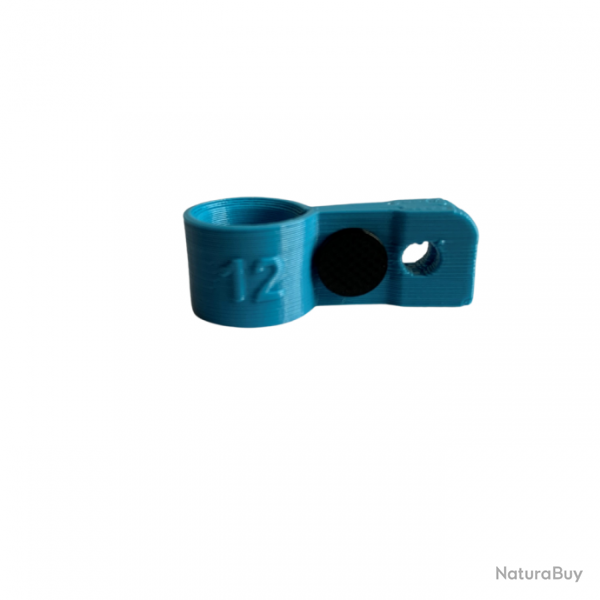 Bague d'attache souple pour appelant canard colvert diamtre 12mm avec fixation Bleu