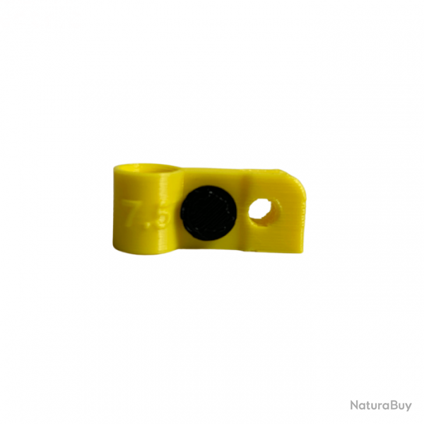 Bague d'attache souple pour appelant sarcelle hybride diamtre 7,5mm avec fixation Jaune