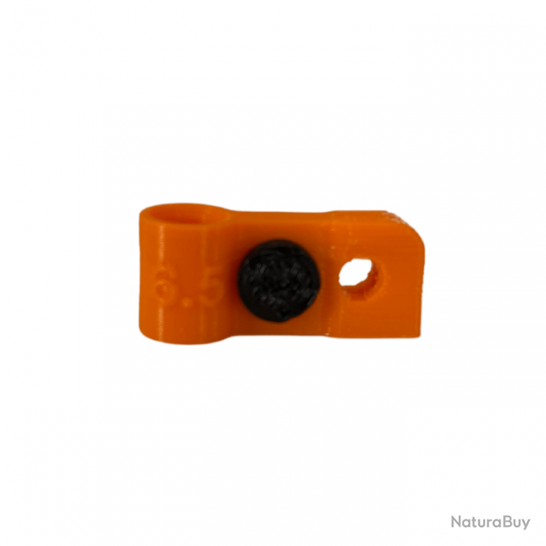 Bague d'attache souple pour appelant sarcelle pure diamtre 6.5mm avec fixation Orange