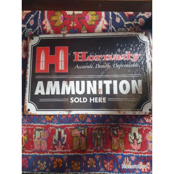 Superbe plaque vintange Hornady