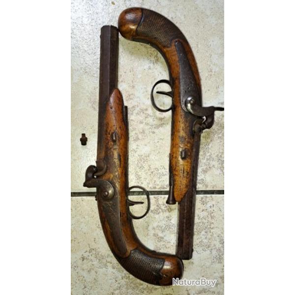 Paire de pistolet d officer  percussion poque 1850/1860