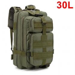 Sac à Dos Tactique de Voyage 30L - Randonnée Survie Activités Plein Air Vert