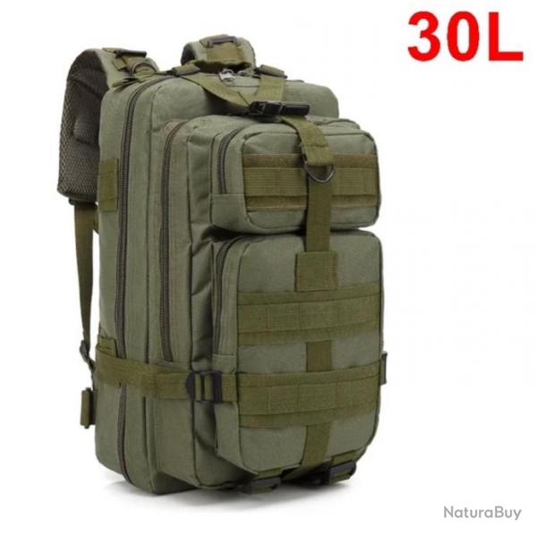 Sac  Dos Tactique de Voyage 30L - Randonne Survie Activits Plein Air Vert