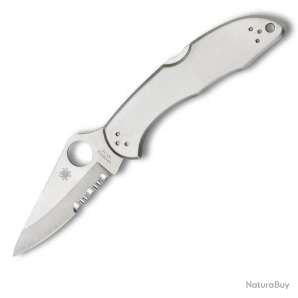 SPY C11PS Couteau de poche Spyderco Delica 4 semi crant