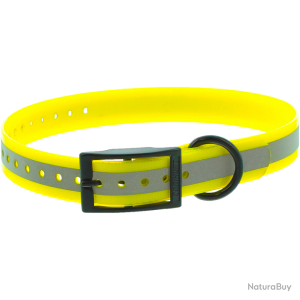 Collier CaniHunt X-TREME Rflchissant - Boucle double - Jaune / 25 mm