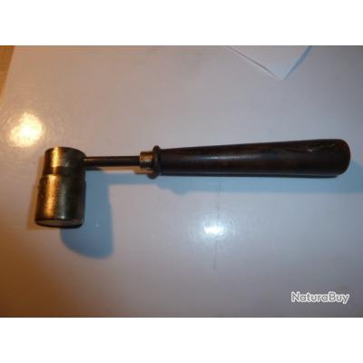 Poche à Plombs Ancienne – Mécanisme Laiton, Cuir Et Métal – France