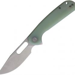 Couteau Eutektik Trinity Jade Manche G-10 Lame Acier 14C28N SW Linerlock Clip EUT003