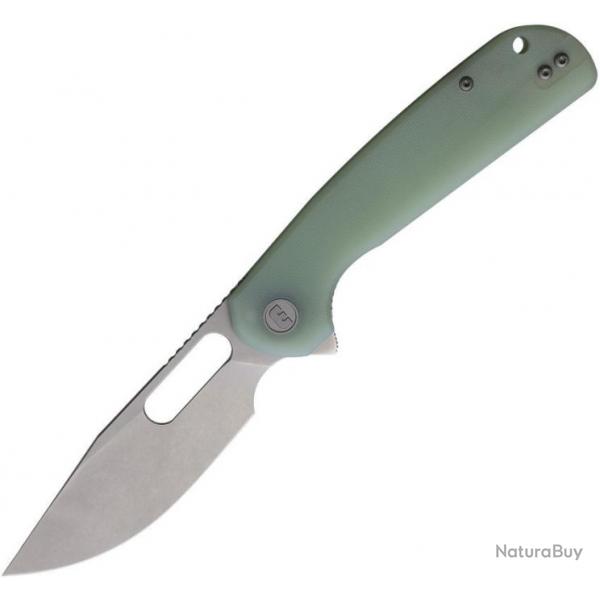 Couteau Eutektik Trinity Jade Manche G-10 Lame Acier 14C28N SW Linerlock Clip EUT003