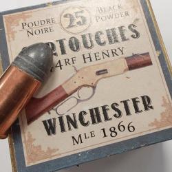 UNE CARTOUCHE CALIBRE 44 HENRY PN WINCHESTER 1866 Neuf  Categorie D