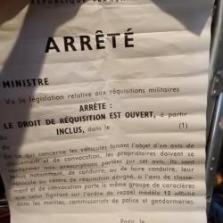 Affiche arrêté de réquisition de véhicule