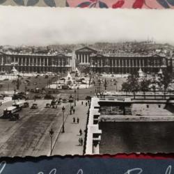 Carte postale place de la concorde et bute Montmartre