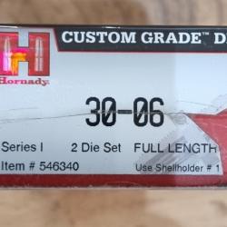 JEUX D'OUTILS 30.06 SPRINGFIELD 30.06 SPG 7,62X63 HORNADY CUSTOM GRADE DIES REF 546340 2 OUTILS