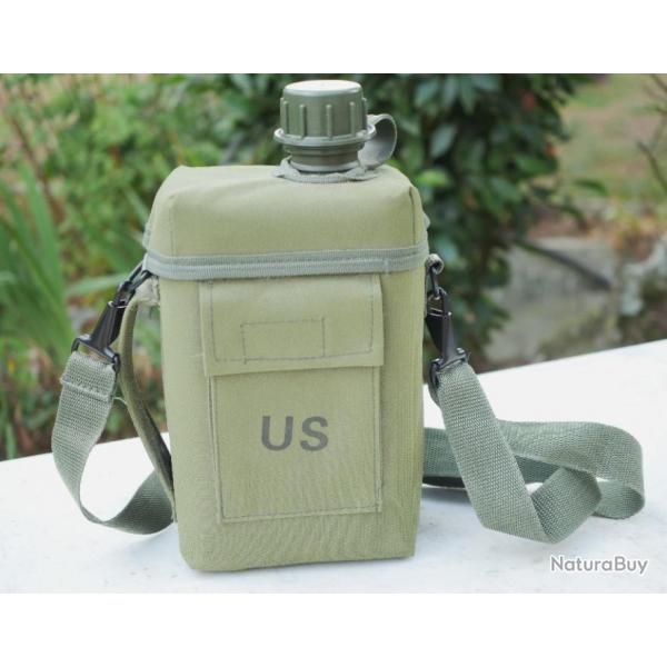 Gourde Mil-Tec 2 Litres -  Patrol Canteen with Cover and Strap (Olive Drab) EBR24GOU002