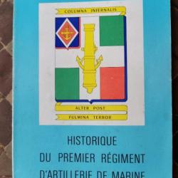 Historique du premier régiment d'artillerie de marine