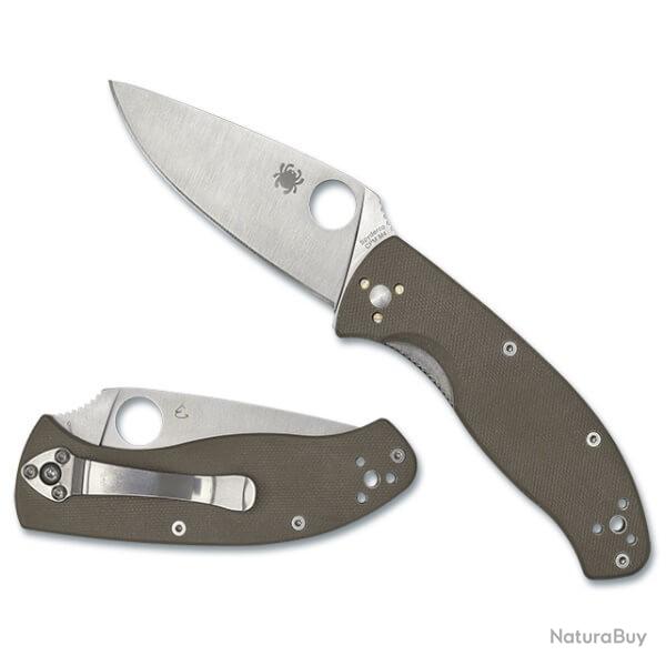 C122GBNM4P-Couteau pliant Spyderco "Tenacious" G10 marron