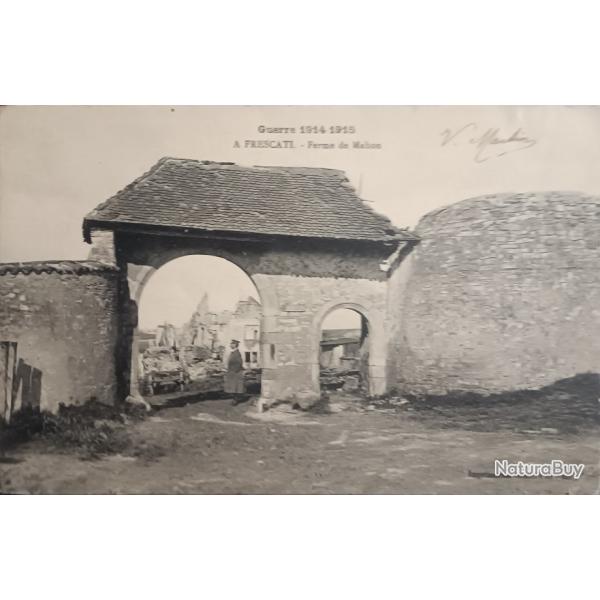 Carte postale ww1 Frescati , ferme Mahon