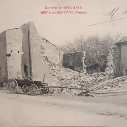 Carte postale ww1 mesnil sur belvitte vosges