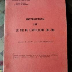 Instruction sur le tir de l'artillerie sol sol