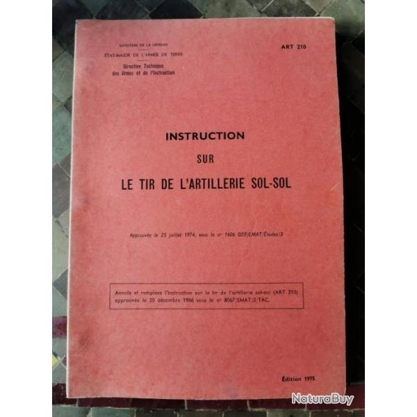 Instruction sur le tir de l'artillerie sol sol