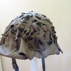 Casque français Modèle 56 avec salade de camouflage