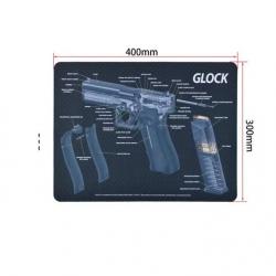 Tapis de démontage et nettoyage Glock en 3D: 40 x 30 cm