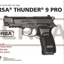 Bersa Thunder 9 pro Calibre 4,5 mm bille acier BB'S