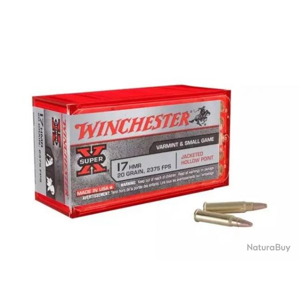 50 Munitions Winchester Super-X - calibre 17 HMR