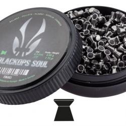 Plombs 4.5 mm The Black Ops Soul Tête Plate - BO Manufacture - Boite de 500